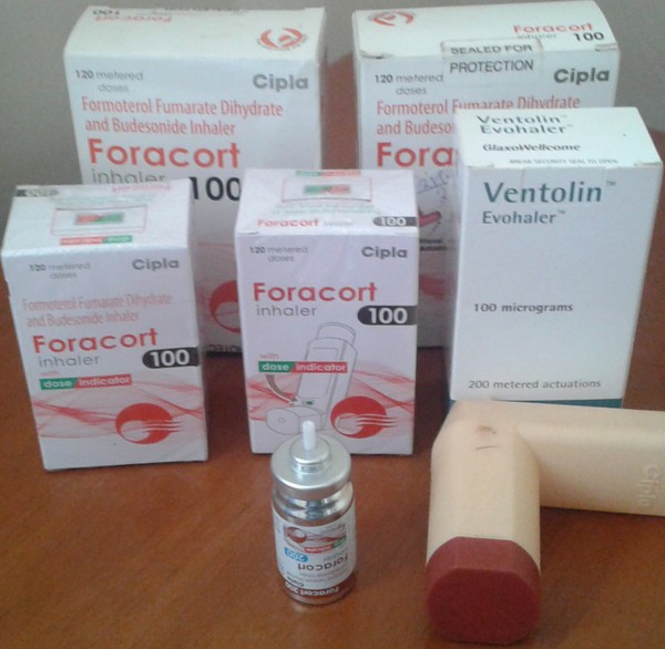 Foracort boxes for asthma patients